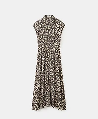 Mango Women's Belt Printed Shirt Dress