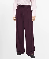 Mango Women's Double-Waist Straight Pants