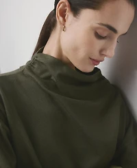 Mango Women's Maternity Gathered Perkins-Neck Sweater