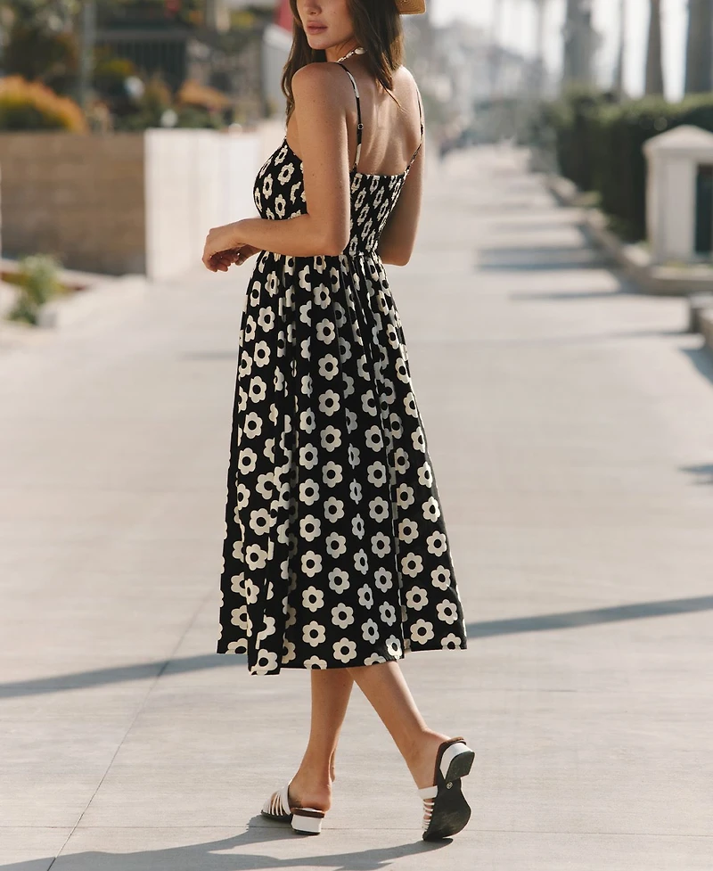 Cupshe Women's Hazy Daisy Floral Midi Beach Dress