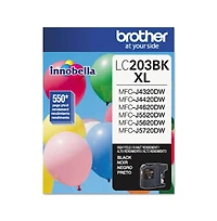 Brother LC203BK 550 Page-Yield Innobella High-Yield Ink - Black