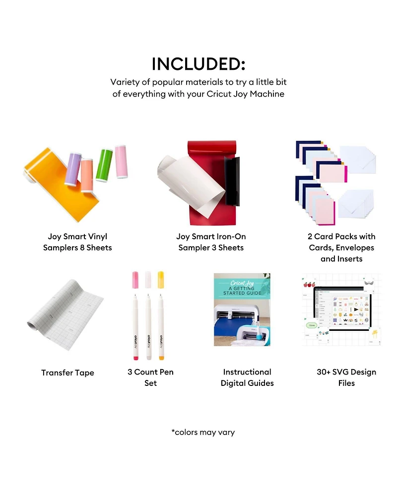 Cricut Deluxe All-in-One Materials and Accessories Bundle for Cricut Joy Machines