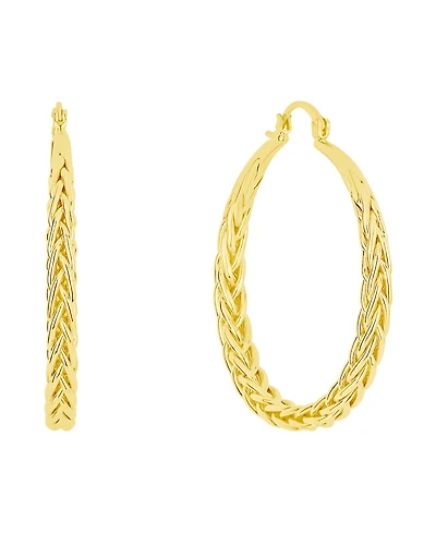 And Now This Braided Click Top Hoop Earrings