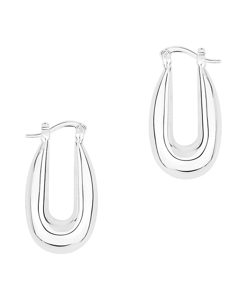 And Now This Puff Click Top Hoop Earrings