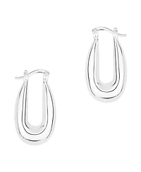 And Now This Puff Click Top Hoop Earrings