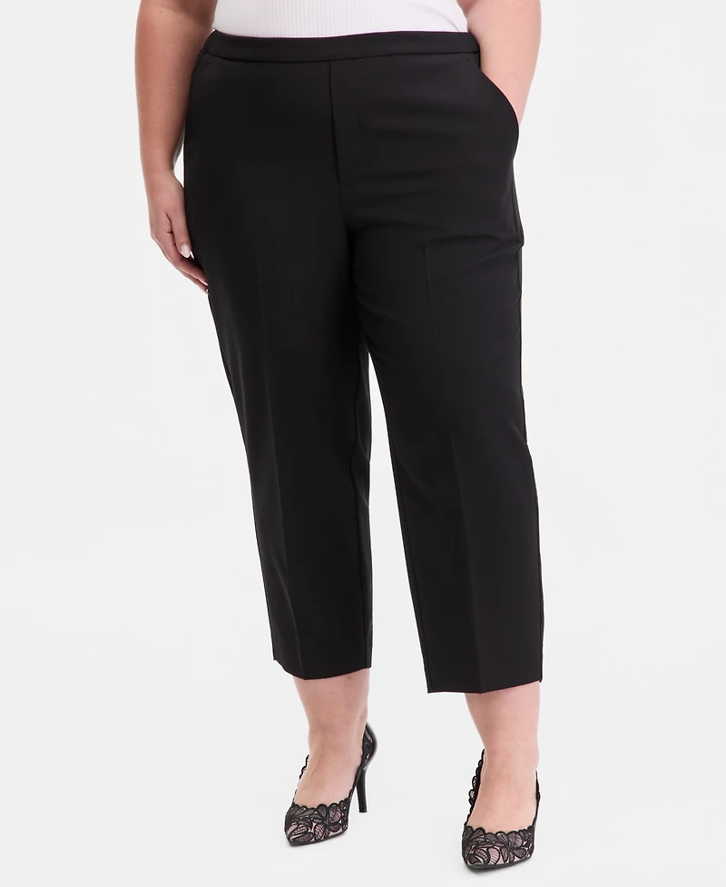 I.n.c. International Concepts Plus High Rise Pull-On Cropped Pants, Macy's Exclusive