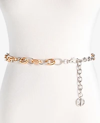 Giani Bernini Logo Charm Twisted Texture Link Belt, Macy's Exclusive