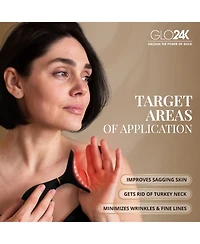 GLO24K Neck & Face Led Beauty Massager + 24k Moisturizing Day Cream.