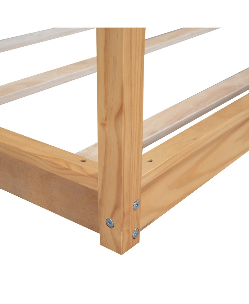 Clihome King Size Canopy Platform Bed with Support Legs