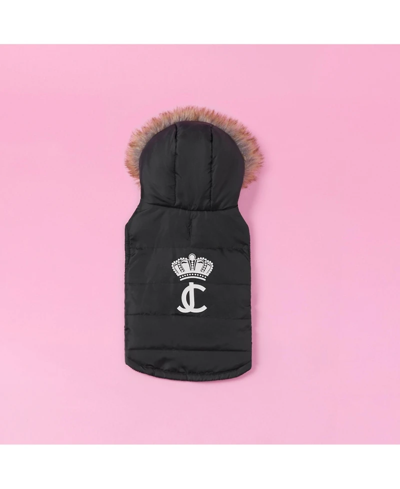 Juicy Couture Faux Fur Hooded Pet Jacket