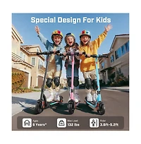 Caroma Electric Scooter for Kids Ages 6-12, 150W Motor & 10 Mph, 60 Mins Ride Time,Adjustable Height Speed, Led Display,Best Gifts Boys Girls