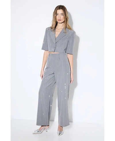 MissPap Women's Premium Embellished Straight Leg Pants