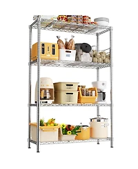 Lovmor 4-Tier 36 in W x 54 in H x 14 in D Height Adjustable Garage Wire Shelving Unit
