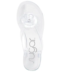 Sugar Women's Rosebud Stud Open Toe Flat Sandals