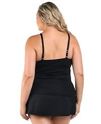 La Blanca Plus Island Goddess Lingerie Strap Tankini Swim Top