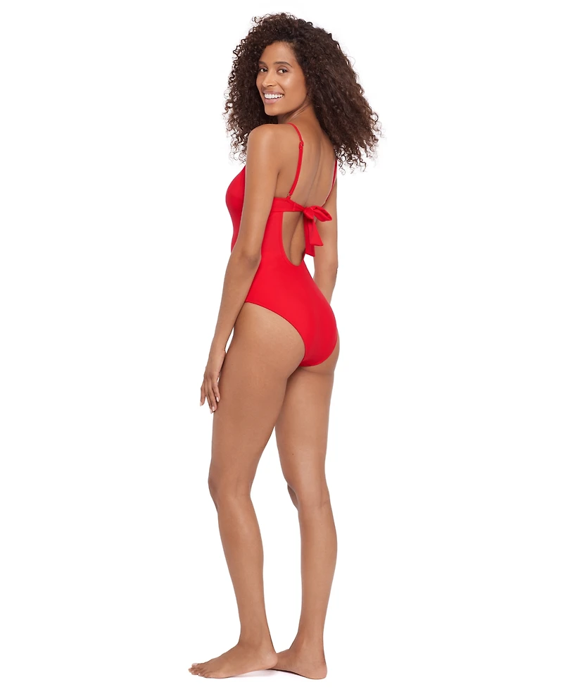 Steve Madden Women's Scoop Neck One-Piece Swimsuit