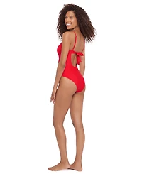 Steve Madden Women's Scoop Neck One-Piece Swimsuit