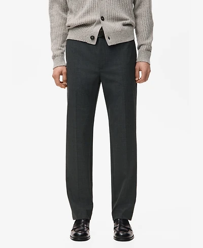 Mango Men's Regular-Fit Pleated Pants