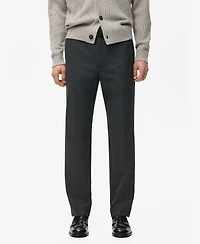 Mango Men's Regular-Fit Pleated Pants