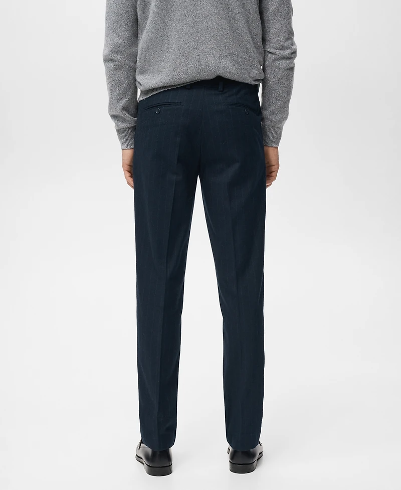 Mango Men's Slim-Fit Flannel Pants