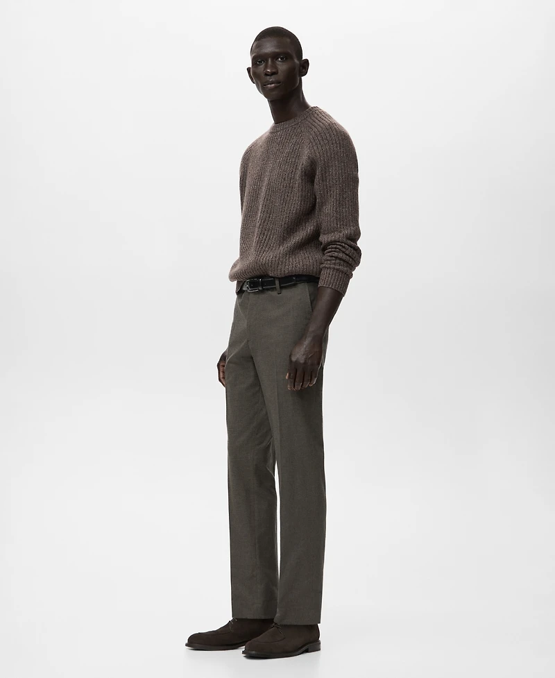 Mango Men's Slim-Fit Flannel Pants