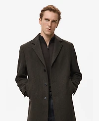 Mango Men's Lightweight Wool Coat