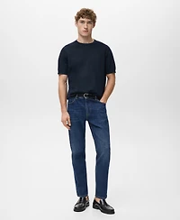 Mango Men's Ben Cropped Tapered-Fit Jeans
