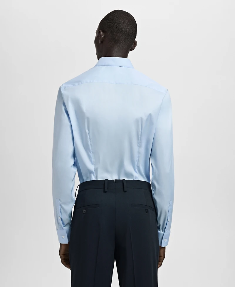 Mango Men's Slim Fit Cotton Dress Shirt