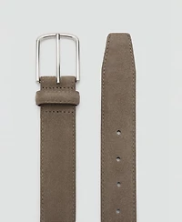 Mango Men's Thin Suede Leather Belt