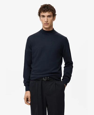 Mango Men's Wool Turtleneck Sweater