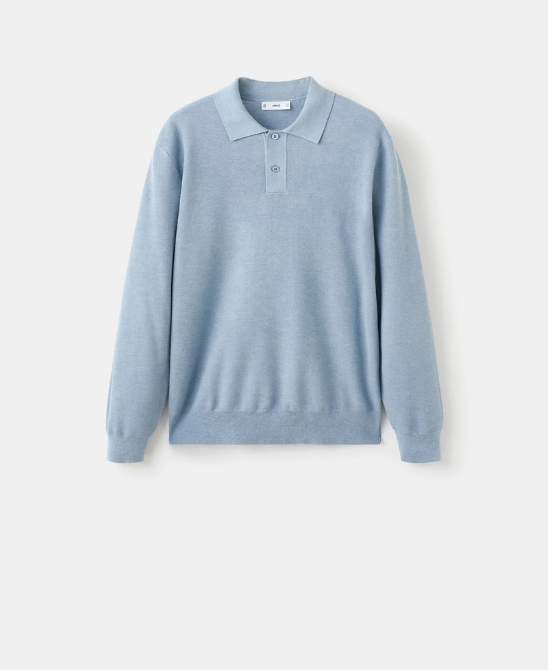 Mango Men's Micro-Structured Cotton Polo Shirt