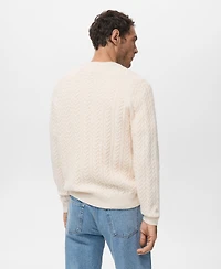 Mango Men's Braided Knitted Sweater