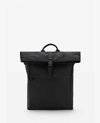 Mango Men's Flap Closure Rubberized Backpack