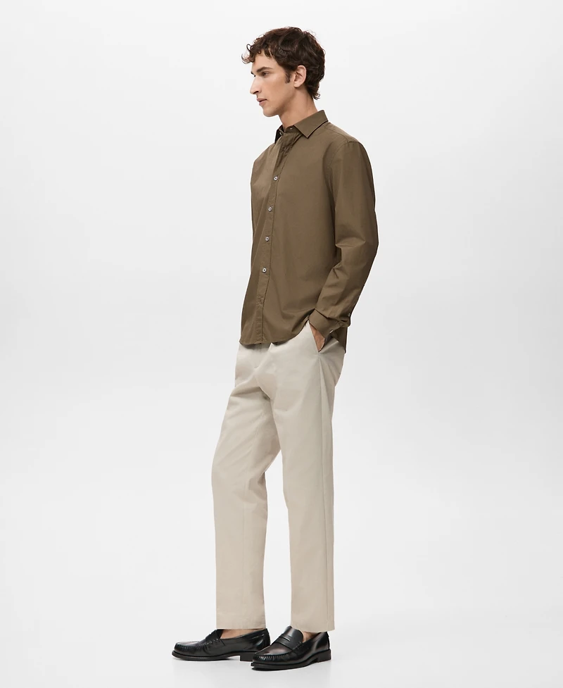 Mango Men's Regular-Fit Cotton Shirt