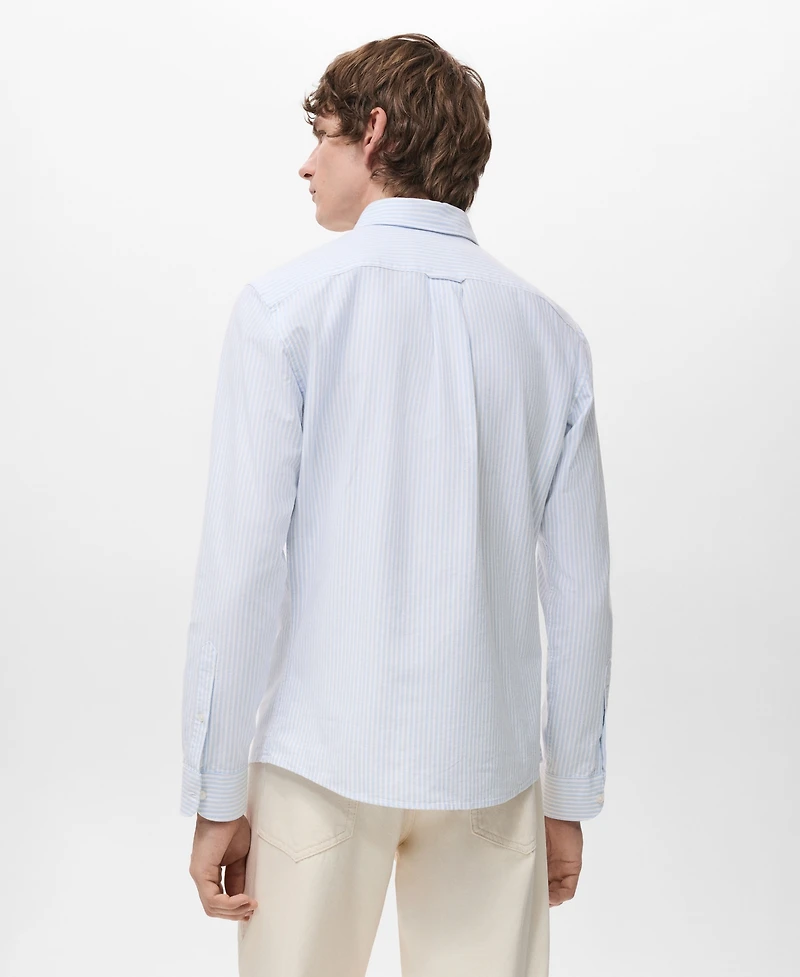 Mango Men's Cotton Kodak Striped Shirt