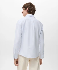 Mango Men's Cotton Kodak Striped Shirt