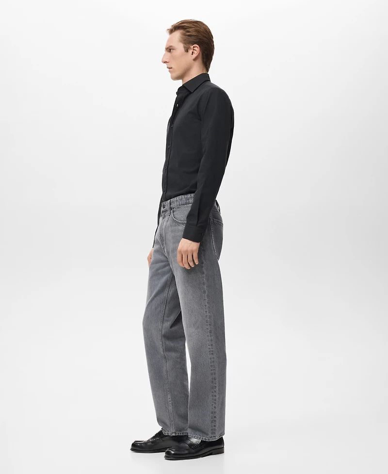 Mango Men's Cotton Slim-Fit Shirt