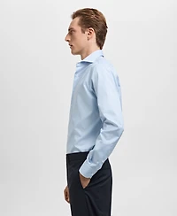 Mango Men's Striped-Print Slim-Fit Dress Shirt