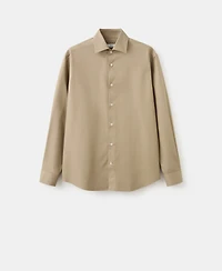 Mango Men's Slim-Fit Lyocell Cotton Shirt