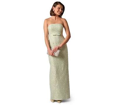 Adrianna Papell Women's Strapless Glitter Ball Gown