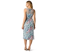 Adrianna Papell Women's Crewneck Halter Embroidered Dress