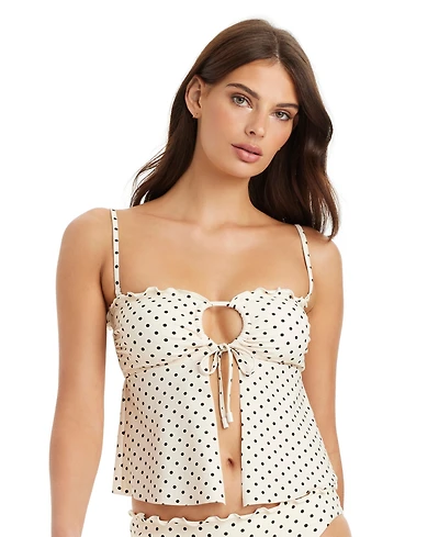 Sanctuary Women's Pretty Provence Merrow Bandeau Neck Tankini Top