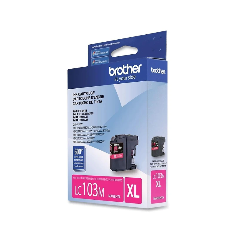 Brother LC103M Innobella 600 Page-Yield High-Yield Ink - Magenta