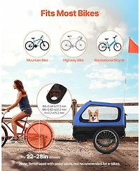 Cozito Foldable Pet Bike Trailer with Internal Leash, Holds up to 88 lbs.