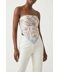 Jessie Zhao New York Women's Baroque Blossom Double Sided Silk Scarf