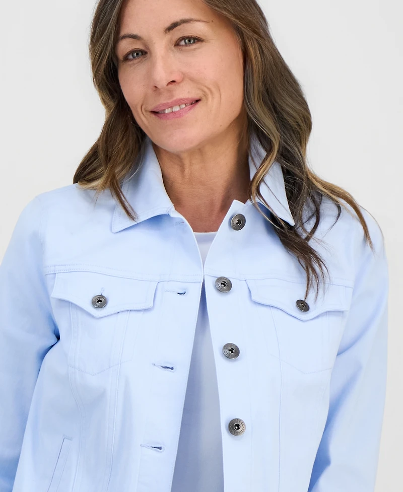 Style & Co Petite Classic Denim Jacket, Created for Macy's