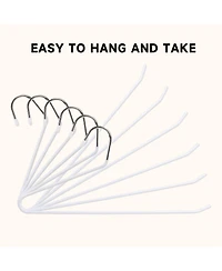 BP4U Open-Ended Heavy Duty Metal Pants Hangers, Space Saving Steel Towel & Scarf Hangers for Jeans, Trousers, Dresses