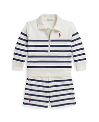 Polo Ralph Lauren Baby Boys' Striped Pull-On T-Shirt & Shorts, 2-Piece Set