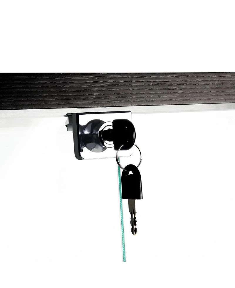 Streamdale Furniture Tempered Glass Display Cabinet w/ Light & Adjustable Feet