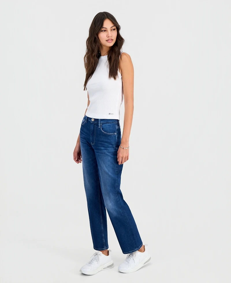 Guess Women's '80s High Rise Straight-Leg Jeans